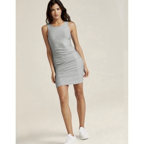 Beyond Yoga Dresses & Skirts - Beyond Yoga Featherweight Gather Ruched Mini Dress Spacedye Grey Small Athletic